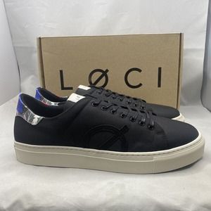 LØCI X ILARIA NINE Black Floral Premium Vegan Sneakers Shoes Mens 13 US/ 47 EU